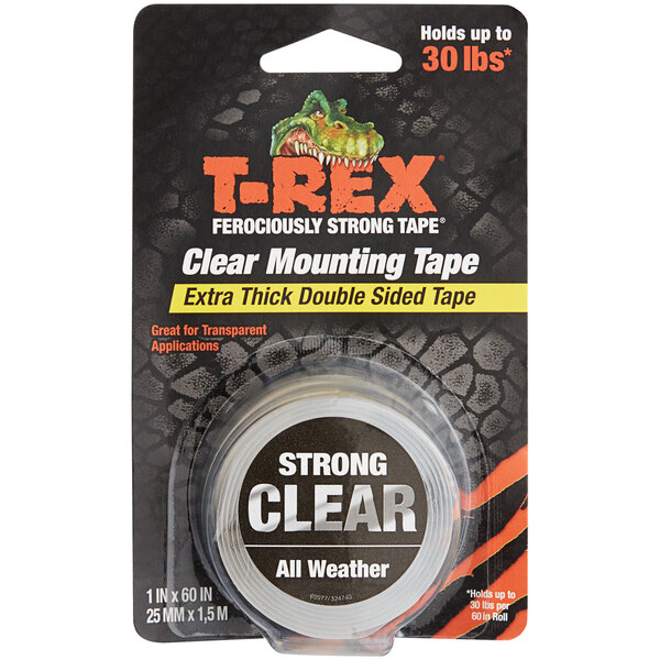 A package of T-Rex clear mounting tape.