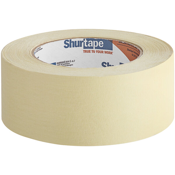A roll of Shurtape light yellow masking tape.