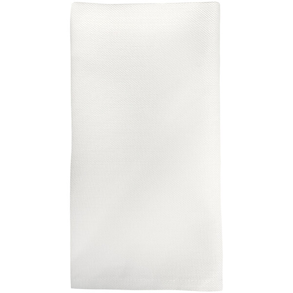 A white Garnier-Thiebaut cloth napkin.
