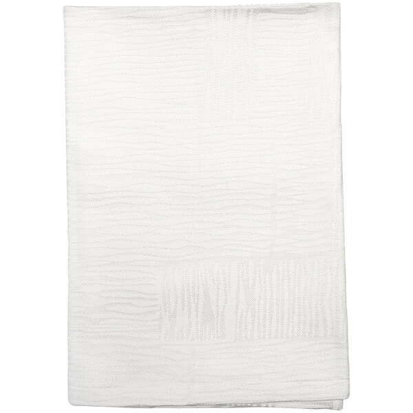 A white cloth napkin with lines on it.