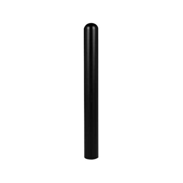 A black cylindrical Innoplast BollardGard cover on a white background.