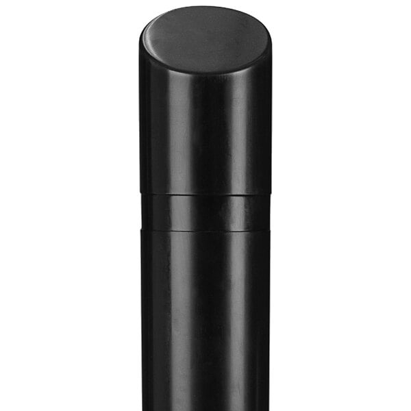 A black tube with a black lid.