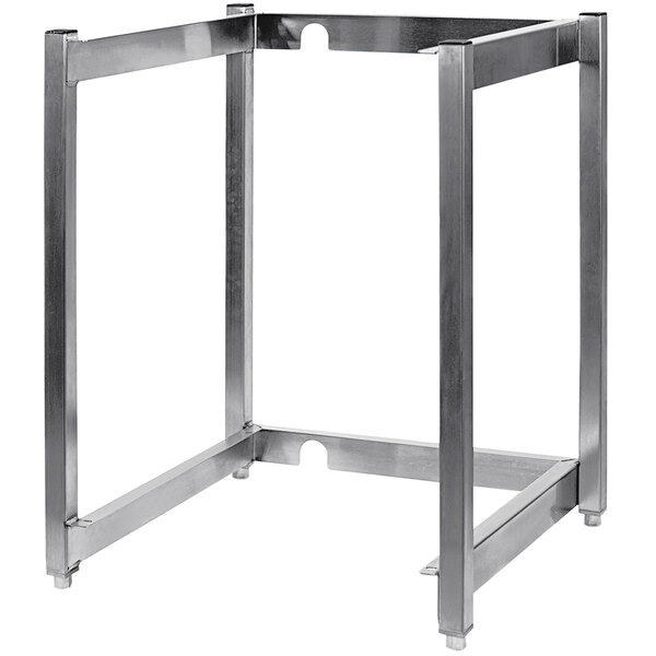 A stainless steel AccuTemp double stand for steamers.