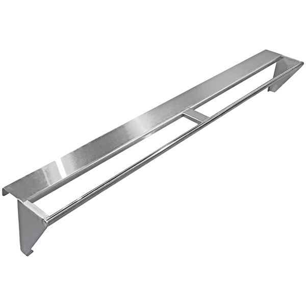 A stainless steel metal bar for a Wood Stone Plancha Griddle.