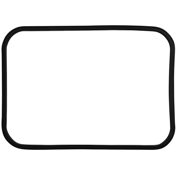 A black rectangular silicone ring with a white background.