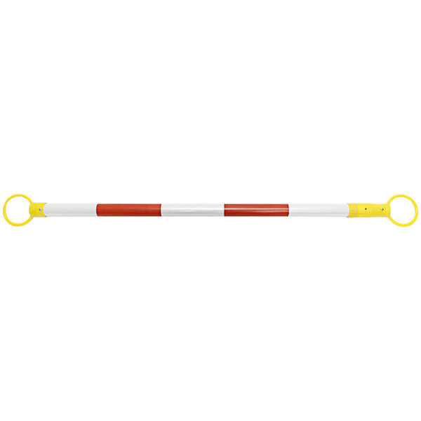 A red and white Accuform barrier cone bar.