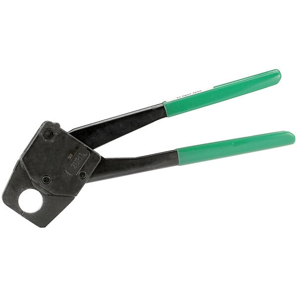 A black and green Zurn PEX copper crimp ring tool.