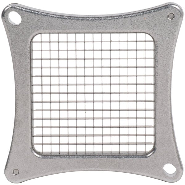 A Nemco 1/4" square cut blade and holder assembly with a metal grid and holes.