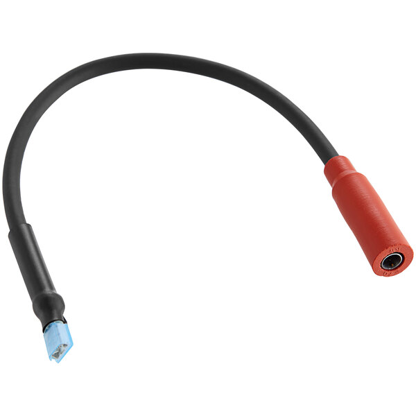 An AccuTemp ignition cable with a black and red cable and a red end.