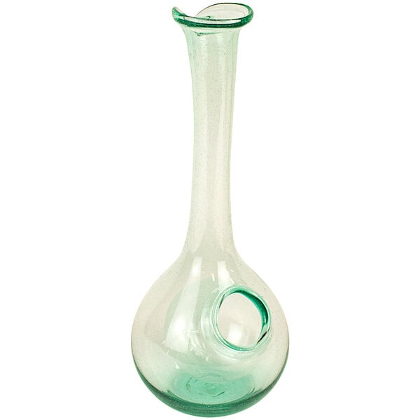 A Kalalou white glass wine decanter with an ice pocket.