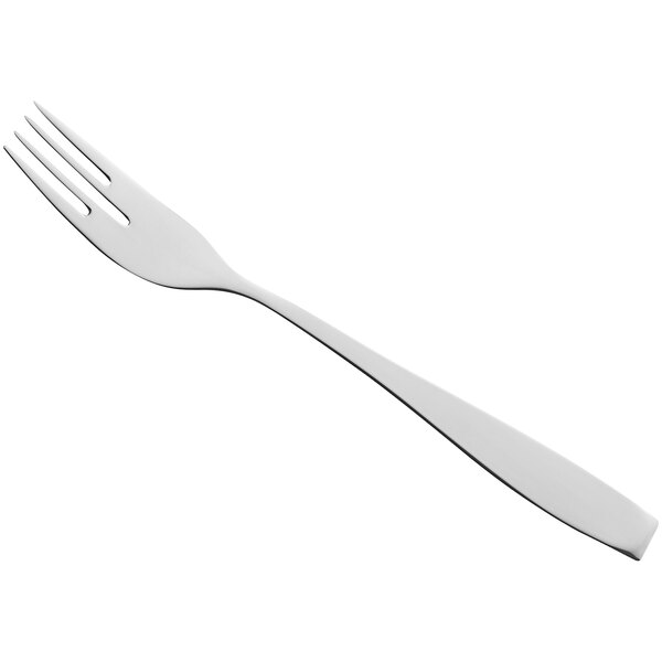 A RAK Porcelain fish fork with a white handle and stainless steel prongs.