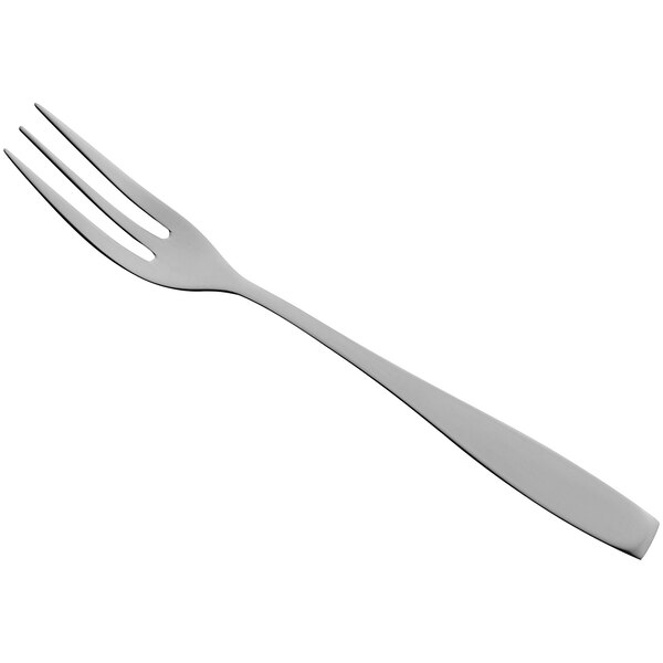 A RAK Porcelain stainless steel cake fork with a silver handle on a white background.