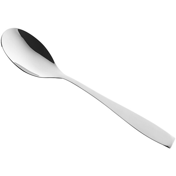 A RAK Porcelain stainless steel serving spoon with a silver handle on a white background.