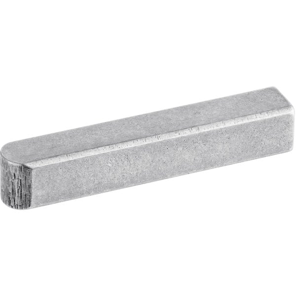 A metal rectangular bar with a square end.