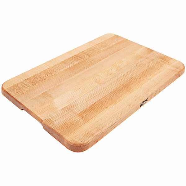 A John Boos & Co. maple wood cutting board on a white background.