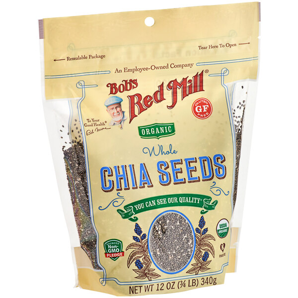 A case of Bob's Red Mill Organic Whole Chia Seeds.