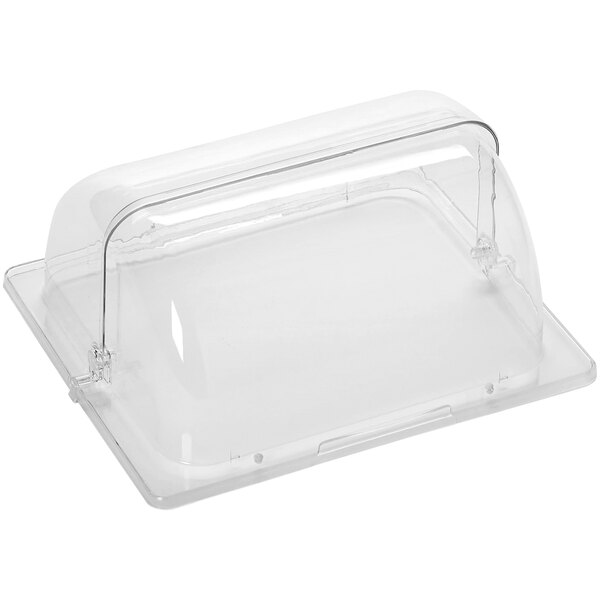 A clear plastic American Metalcraft tray cover.