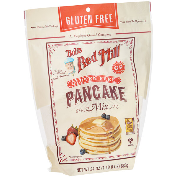 A bag of Bob's Red Mill gluten-free pancake mix.