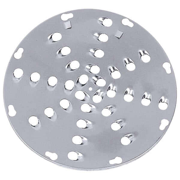 A Hobart 1/2" Shredder Plate, a circular metal object with holes.