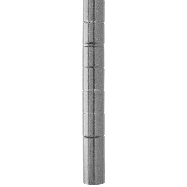 A Metroseal 4 gray metal post for Metro Super Erecta wire shelving.