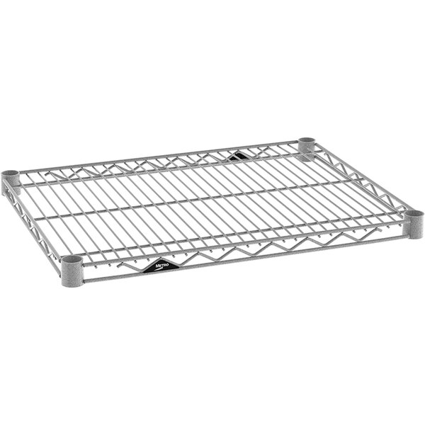 A Metro Super Erecta wire shelf with a wire rack on top.