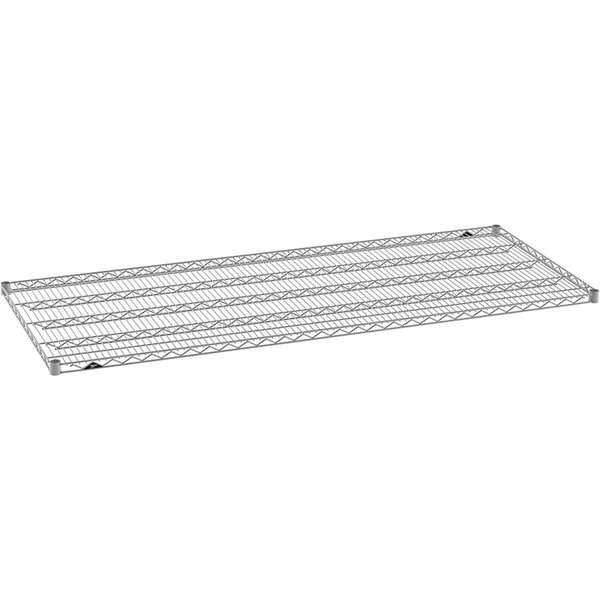 A Metroseal 4 wire shelf with a wire mesh surface.