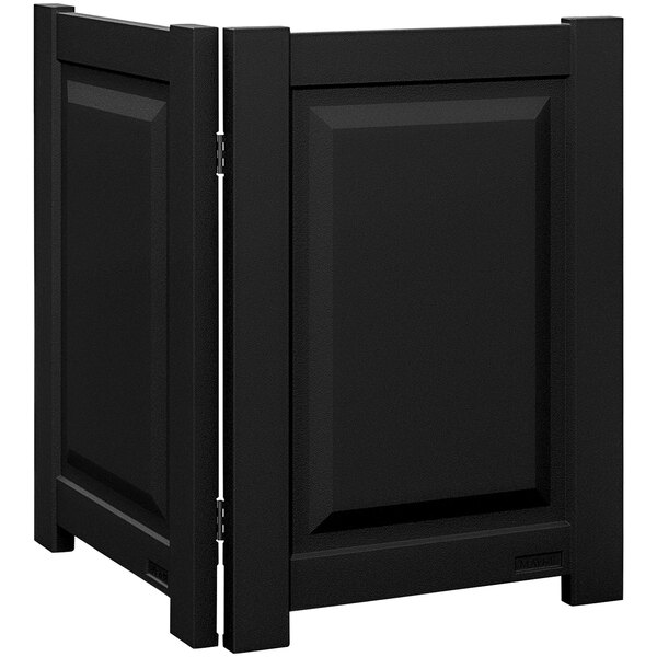 A black rectangular Mayne Nantucket privacy panel.