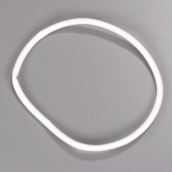 A white rubber gasket with a circular shape.