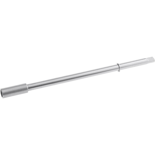 A silver metal rod with a square end.