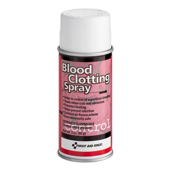 A can of First Aid Only 3 oz. Blood Clotting Spray.