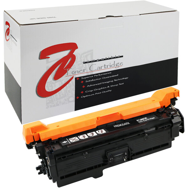 A white box with black text and a red and black logo for a Point Plus black toner cartridge.