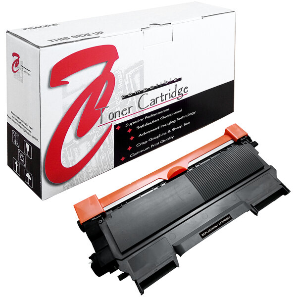 A white box with red and black text containing a black and orange Point Plus toner cartridge for Brother printers.