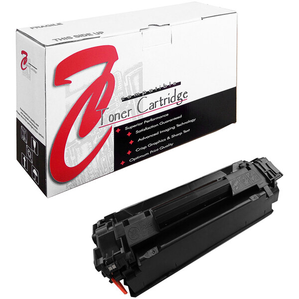 A white and black box with red and black text reading "Point Plus Black Toner Cartridge"