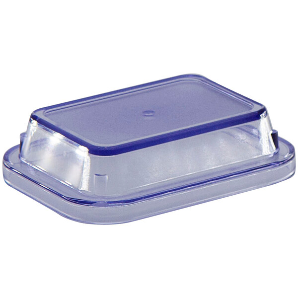 A clear plastic container with a lid on top.