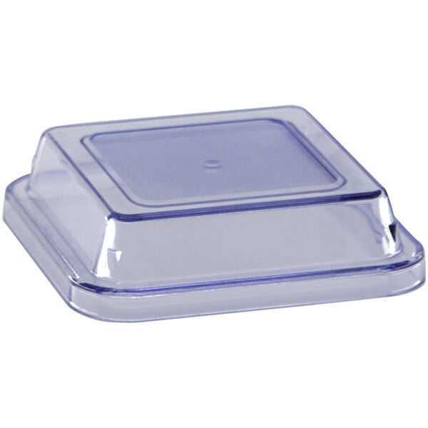 A clear plastic EcoServe container with a Square Lid on top.