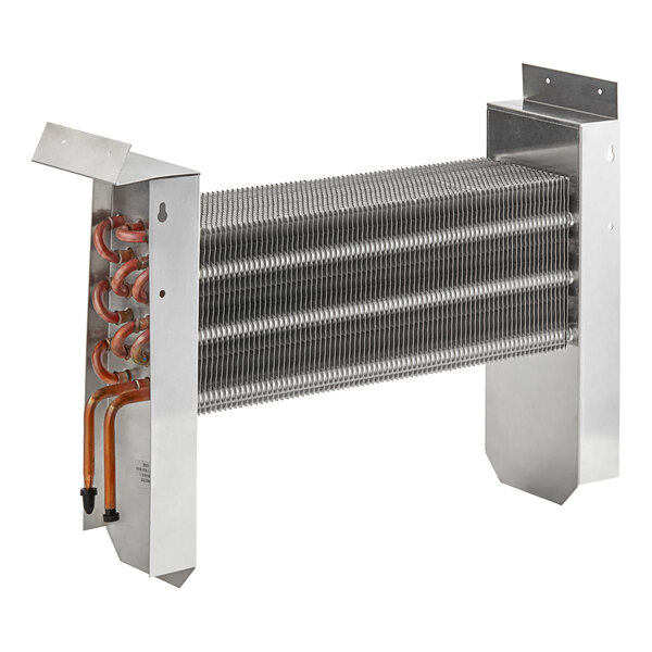 An Avantco evaporator coil with two copper tubes.