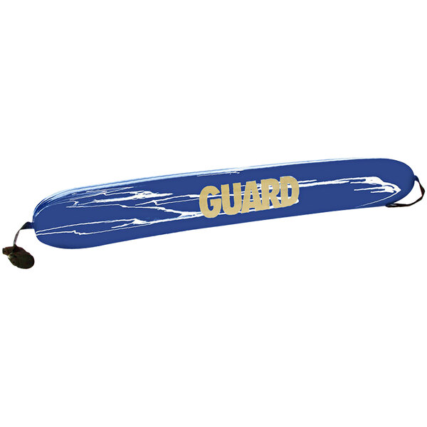 A blue rectangular Kemp USA rescue tube with white and gold text.