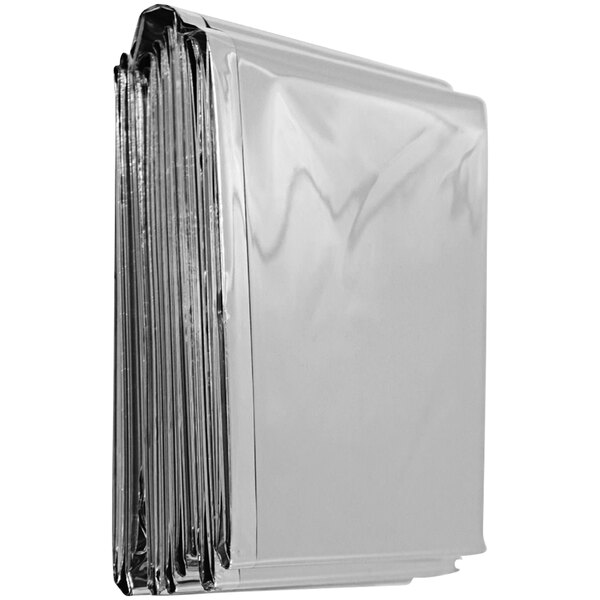 A stack of Kemp USA Mylar foil emergency thermal blankets.