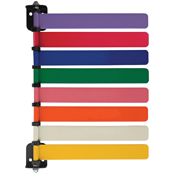An Omnimed 8-flag system with colorful plastic bands.