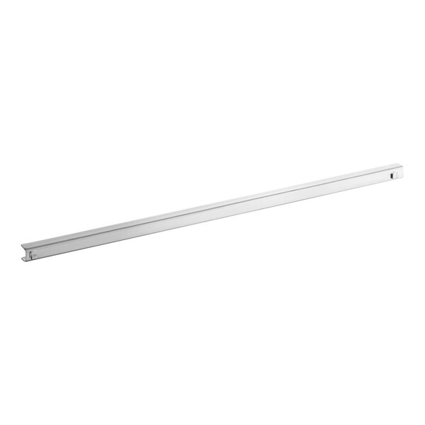 A white metal bar with a long handle.