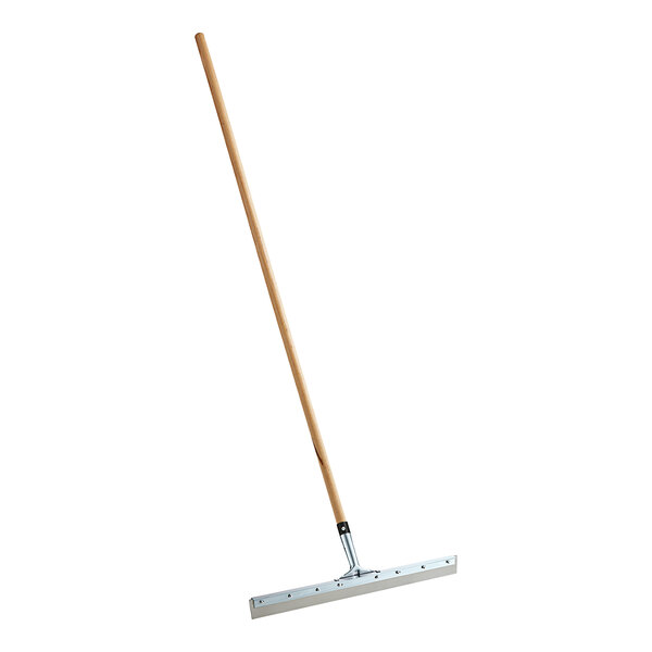 A Lavex floor squeegee with a metal handle.