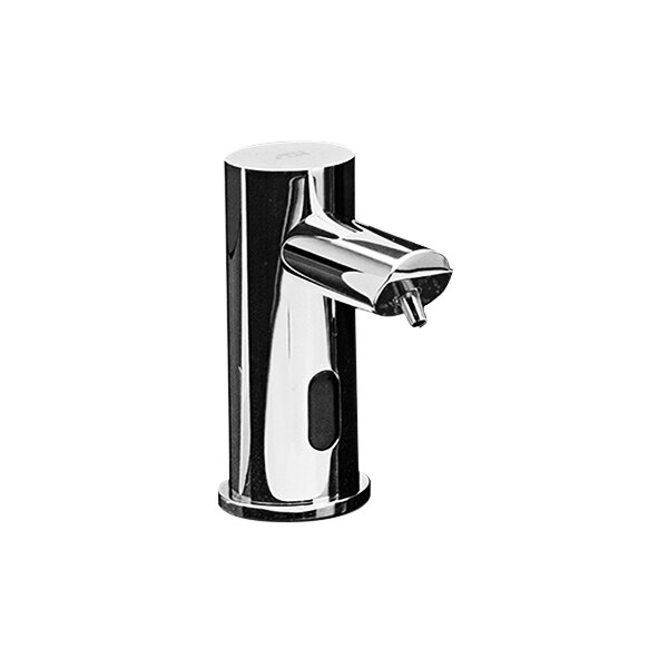 An American Specialties, Inc. polished finish multi-feed liquid soap dispenser with a chrome top.