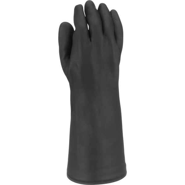 A CrewSafe black neoprene insulated glove on a white background.
