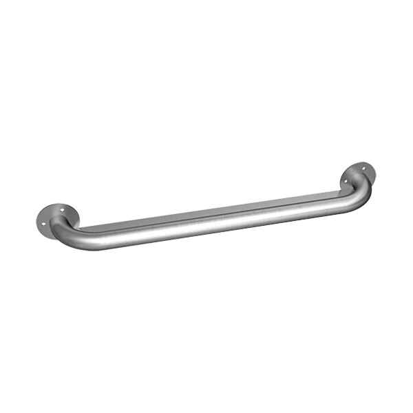 A 48" stainless steel front-mounted security grab bar by American Specialties, Inc. 