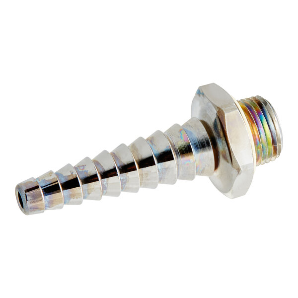 A T&S serrated tip outlet with a threaded nut.