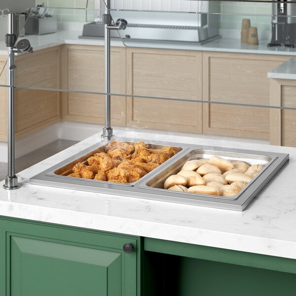 ServIt SDW-2A Two Pan Full Size Insulated Drop-In Hot Food Well - 120V