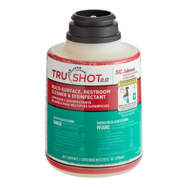 A white SC Johnson Professional TruShot 2.0 cartridge with a red and green label.