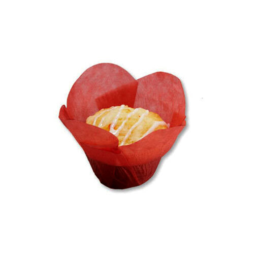 Hoffmaster 611112 1 1/4" x 2 1/4" Red Lotus Baking Cups 250 / Pack