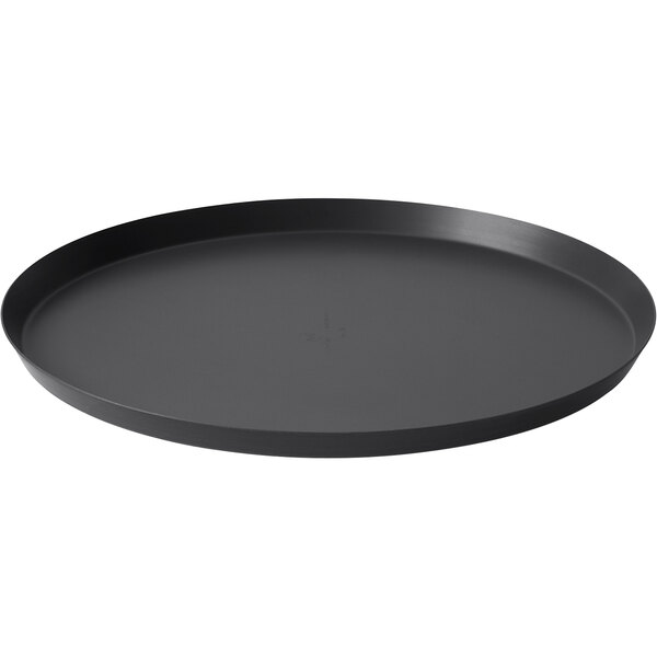 A black LloydPans pizza pan with a black rim.