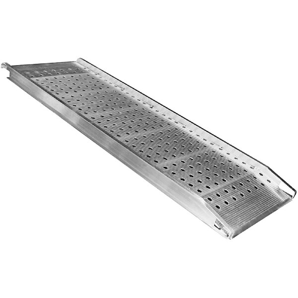 A B&P Manufacturing metal walk ramp with holes.